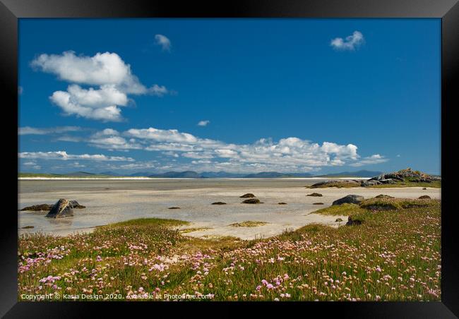 Tràigh Ear / East Beach at low tide, North Uist  Framed Print by Kasia Design