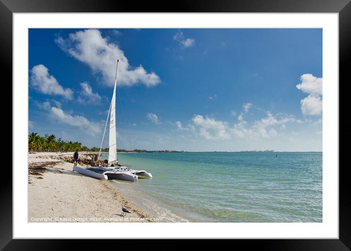 Sailing in the Florida Keys Framed Mounted Print by Kasia Design