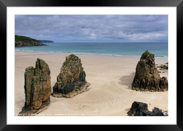 Sea Stacks at Garry Beach, Lewis, Outer Hebrides Framed Mounted Print by Kasia Design
