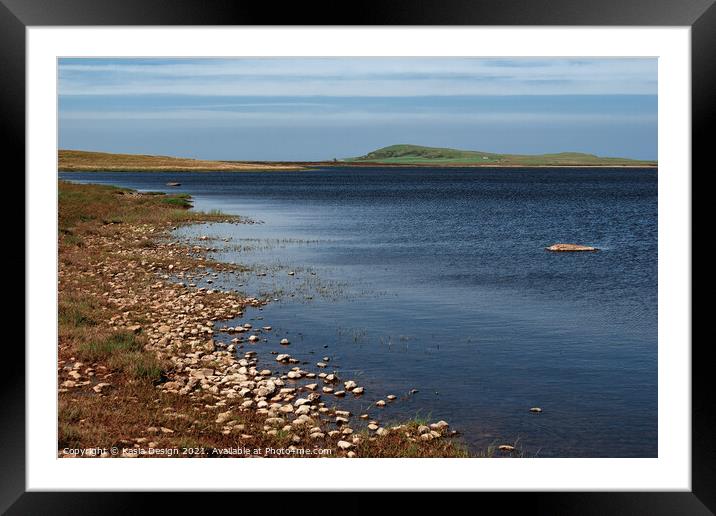Blue Waters of Loch Gorm, Islay Framed Mounted Print by Kasia Design