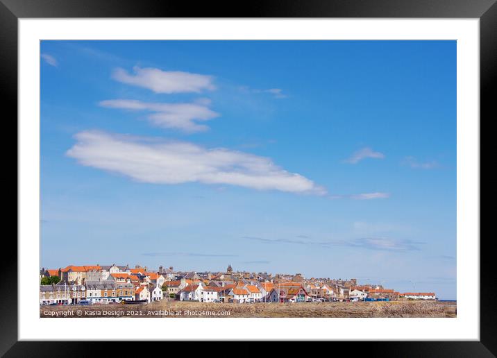 Colourful Anstruther, Fife, Scotland Framed Mounted Print by Kasia Design