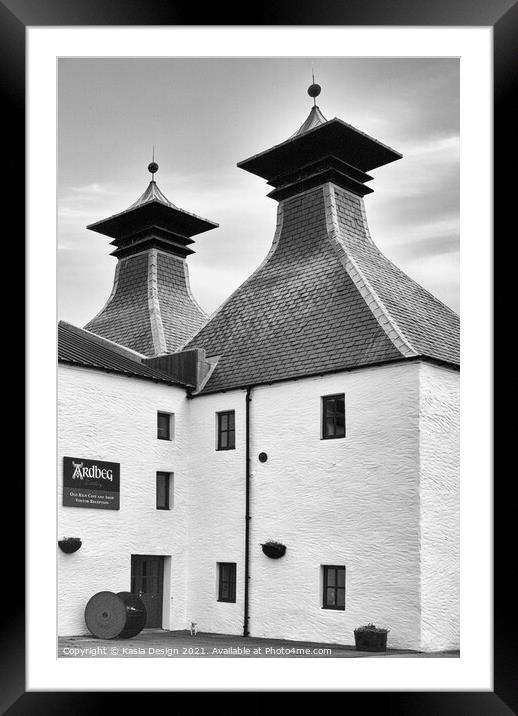 Welcome to Ardbeg Distillery, Islay, Scotland Framed Mounted Print by Kasia Design