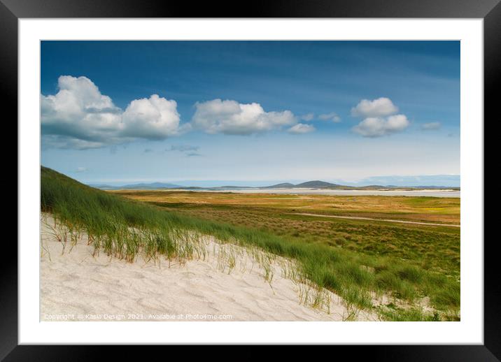 North Uist Machair, Outer Hebrides, Scotland Framed Mounted Print by Kasia Design