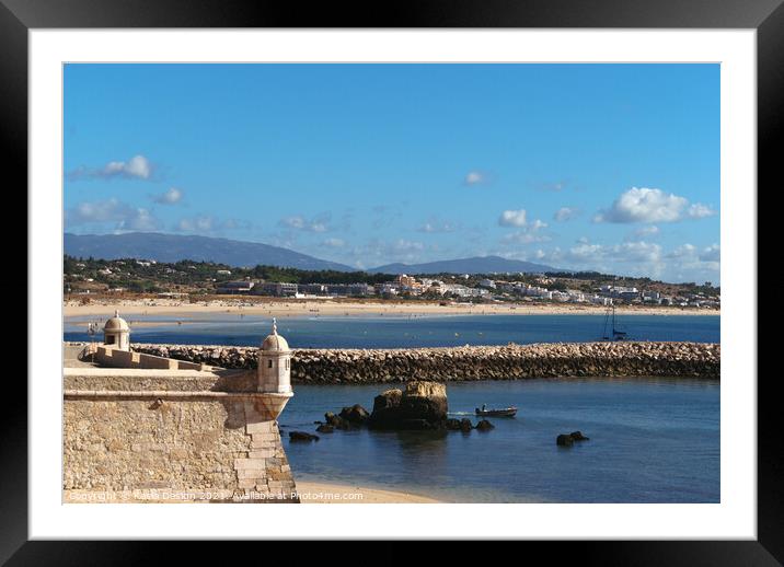Fort Ponta da Bandeira, Lagos, Algarve, Portugal Framed Mounted Print by Kasia Design