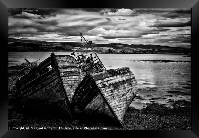 Salen Shipwrecks, Isle of Mull Framed Print by Rosalind White