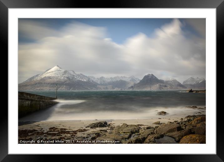 View of the Cuillin Mountains from Elgol Framed Mounted Print by Rosalind White
