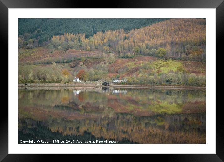 Autumn Reflections in the Highlands Framed Mounted Print by Rosalind White