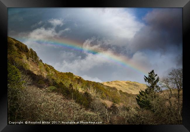 Highlands Rainbow Framed Print by Rosalind White