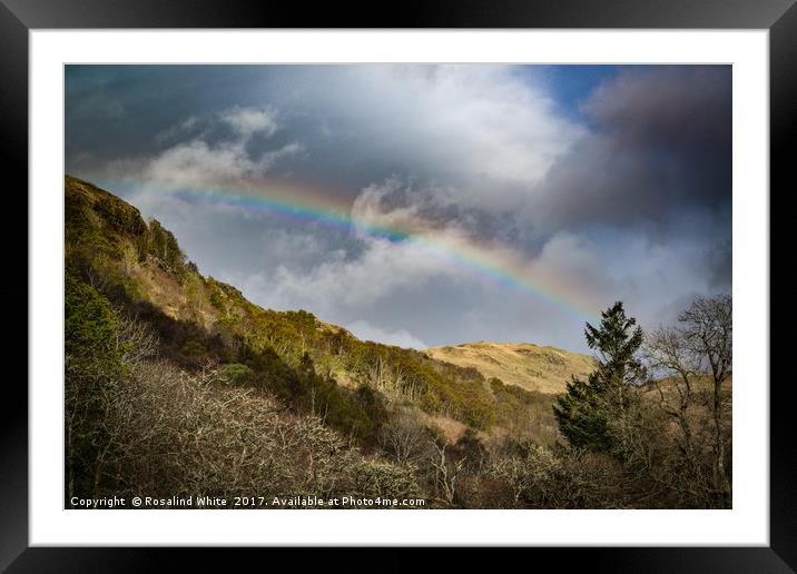 Highlands Rainbow Framed Mounted Print by Rosalind White