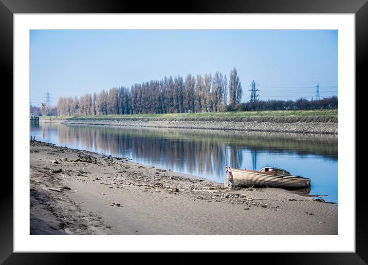 Alone at the waters edge Framed Mounted Print by Jonathan Grady