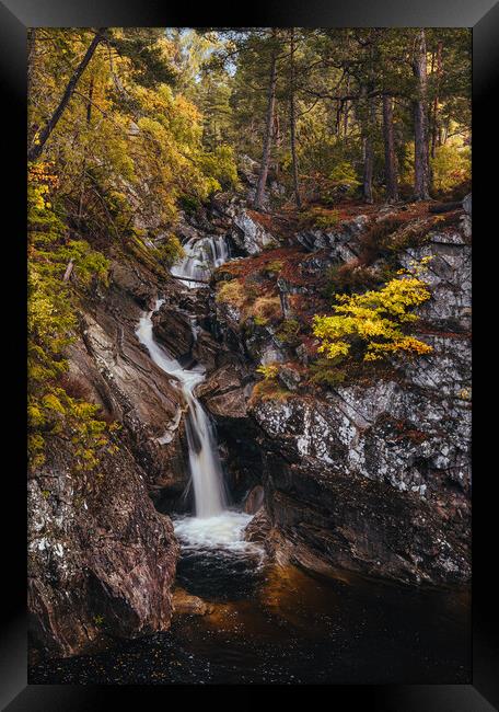 Autumn waterfall  Framed Print by Clive Ashton