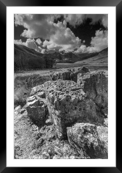 Looking towards Y Garn Framed Mounted Print by Clive Ashton