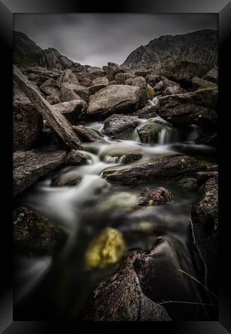 Mountain stream Framed Print by Clive Ashton
