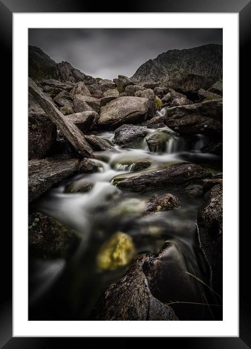 Mountain stream Framed Mounted Print by Clive Ashton