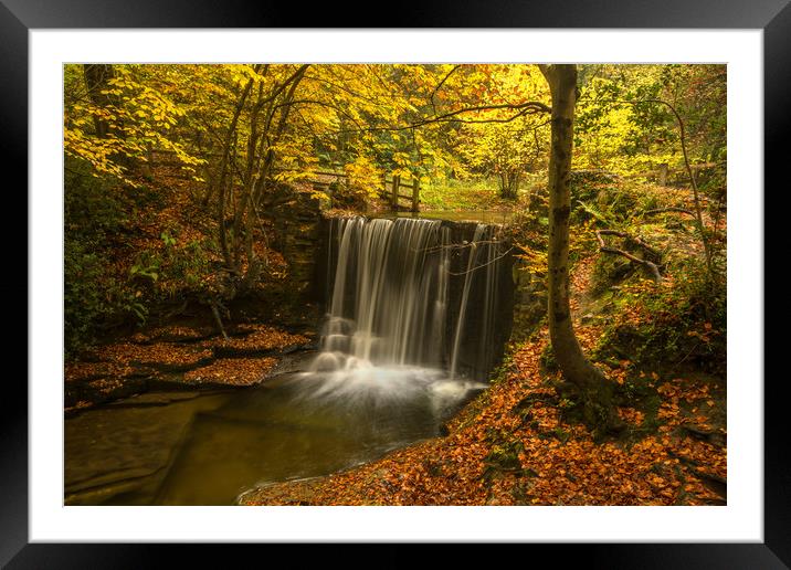 Plas Power Waterfall Framed Mounted Print by Clive Ashton