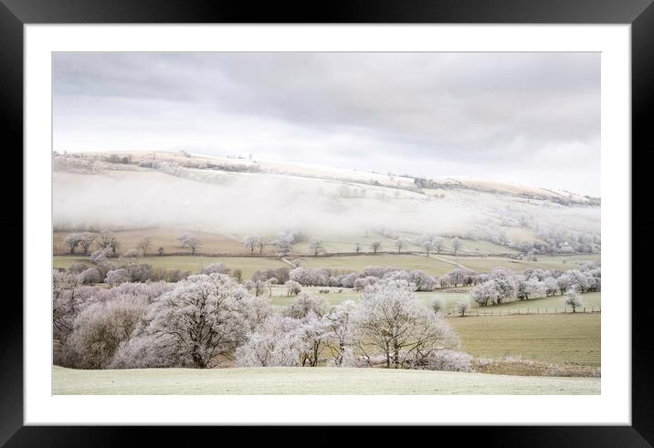 Mist and Frost Framed Mounted Print by Clive Ashton