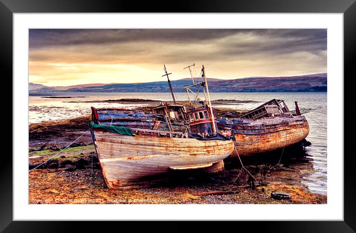 Fishing boats at Salen, Isle of Mull. Framed Mounted Print by Chris Drabble