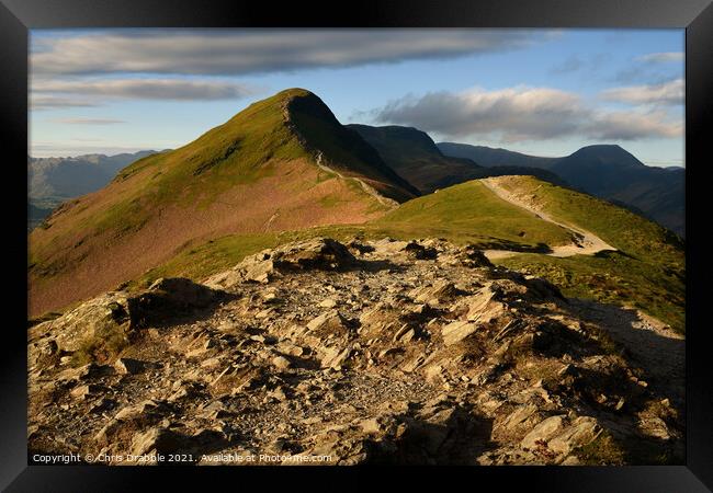 Early light at Catbells Framed Print by Chris Drabble