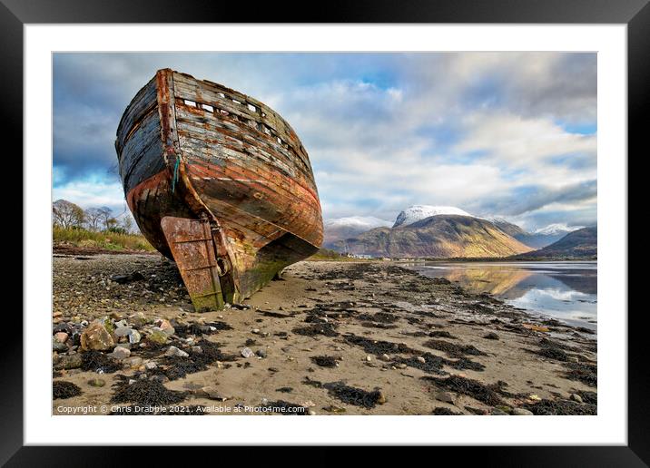 The wreck of the Golden Harvest Framed Mounted Print by Chris Drabble