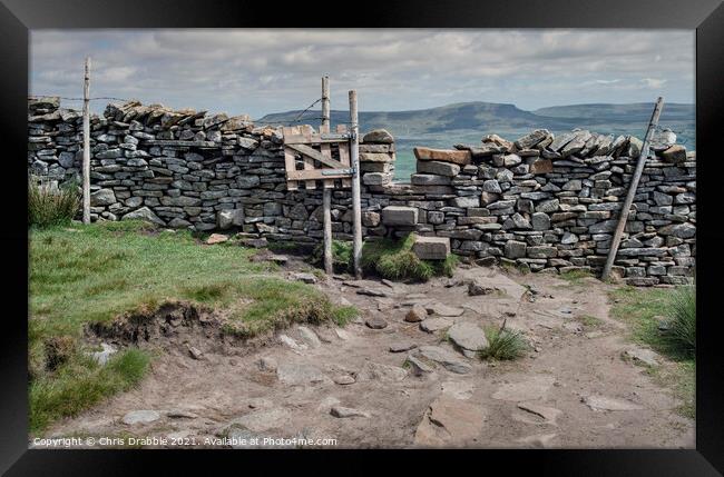 Approaching Penyghent Framed Print by Chris Drabble