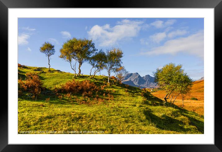 Bla Bheinn from the B8083 road Framed Mounted Print by Chris Drabble