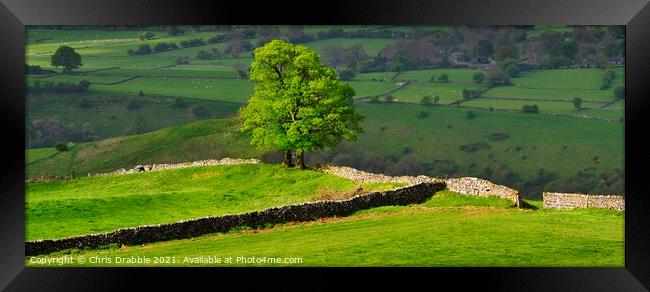 Eary light near Thor's Cave Framed Print by Chris Drabble