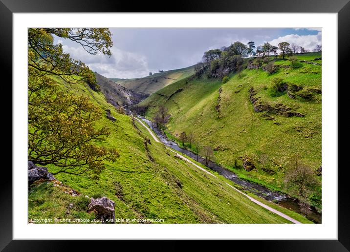 Wolfscote Dale Framed Mounted Print by Chris Drabble