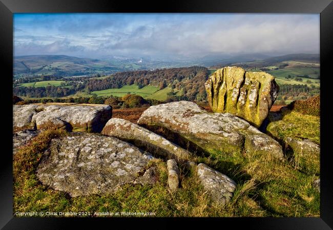 The view from Carhead Rocks Framed Print by Chris Drabble