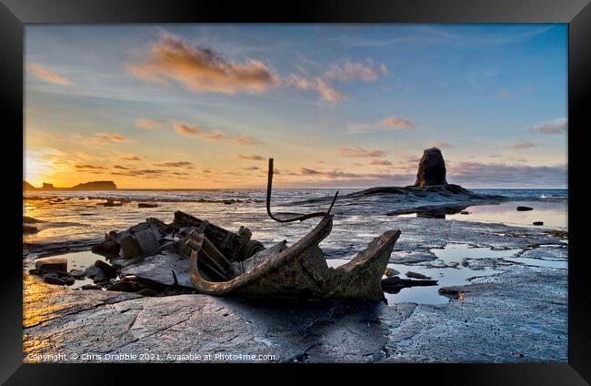 The wreck of the Admiral Von Tromp and Black Nab Framed Print by Chris Drabble