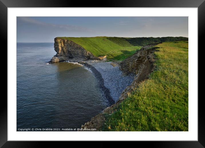 Nash Point at sunrise Framed Mounted Print by Chris Drabble