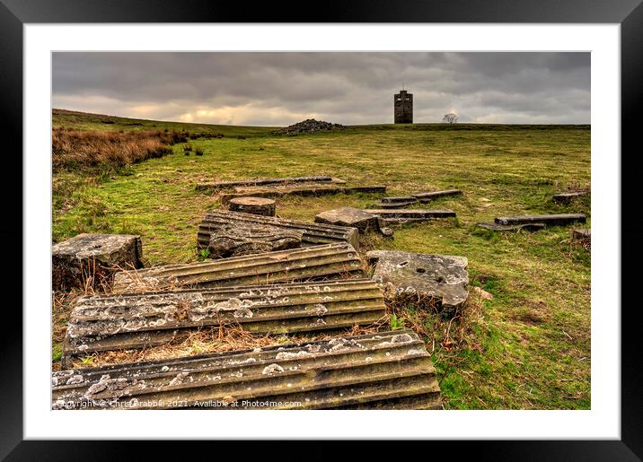 Boot's Folly at last light Framed Mounted Print by Chris Drabble