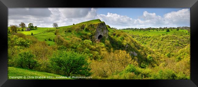 Thor's Cave from Wetton Framed Print by Chris Drabble