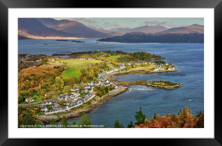Plockton and Loch Carron Framed Mounted Print by Chris Drabble