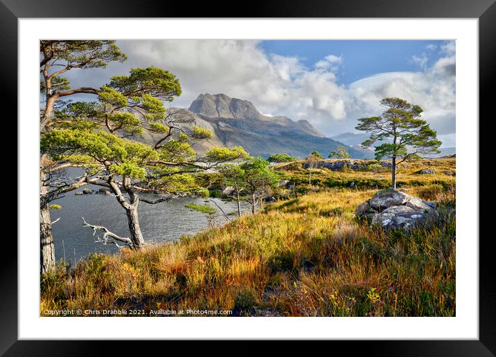 Slioch from the Loch Maree  Framed Mounted Print by Chris Drabble