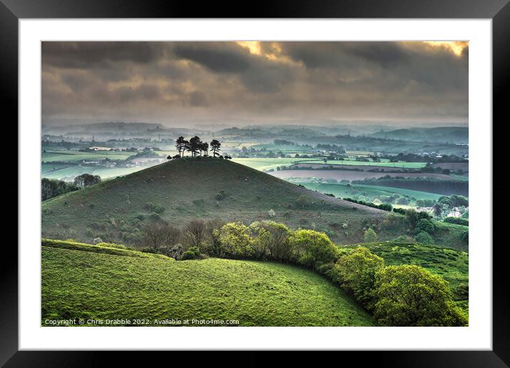 Colmers Hill at sunrise Framed Mounted Print by Chris Drabble