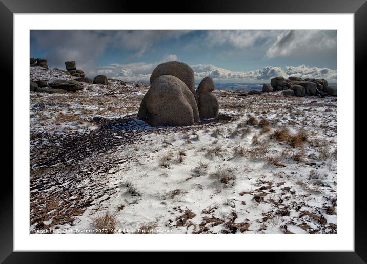 The Snail in Winter light Framed Mounted Print by Chris Drabble