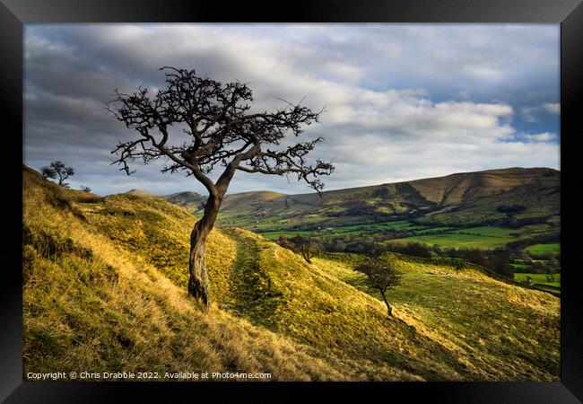 Edale from Broardlee Bank Framed Print by Chris Drabble