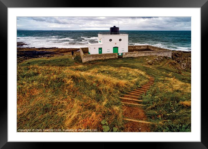 Black Rocks Point Lighthouse in colour Framed Mounted Print by Chris Drabble
