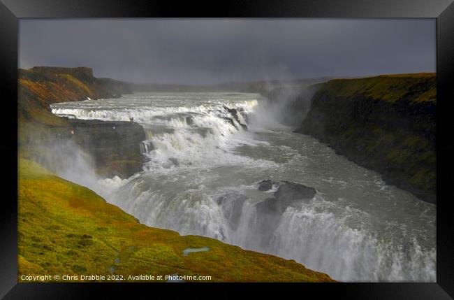 Gullfoss Falls Framed Print by Chris Drabble