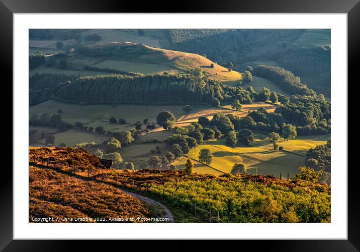Derwent Valley sunset Framed Mounted Print by Chris Drabble