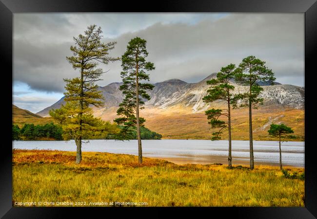 Loch Clair and Ben Eighe in Autumn Framed Print by Chris Drabble