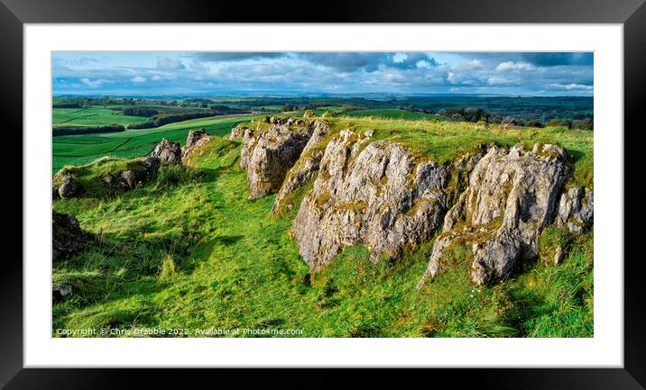 Autumn hues at Harborough Rocks Framed Mounted Print by Chris Drabble