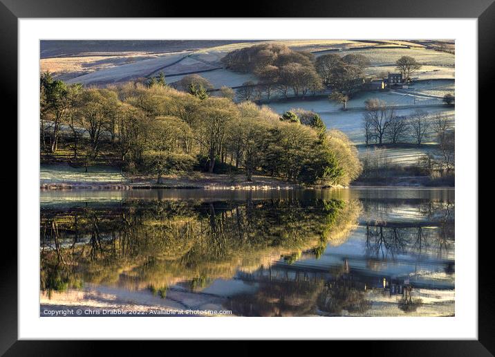 Ladybower Reflections (2) Framed Mounted Print by Chris Drabble