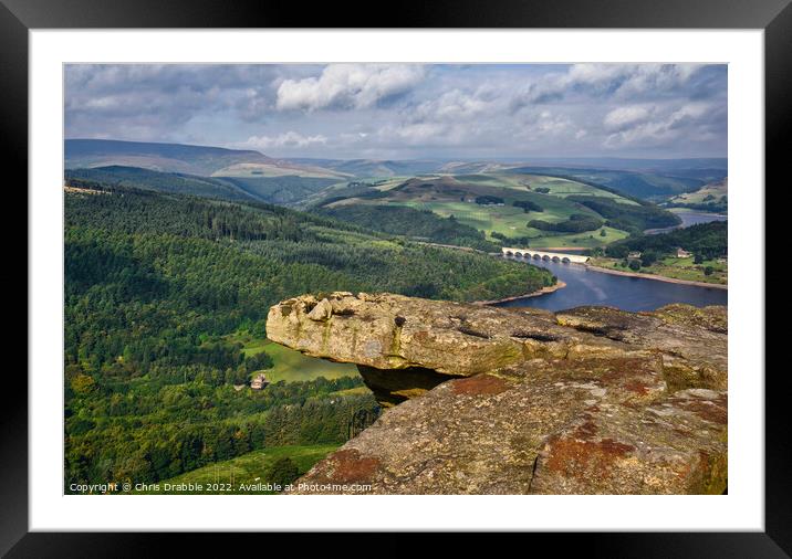 The view from Bamford Edge (2) Framed Mounted Print by Chris Drabble