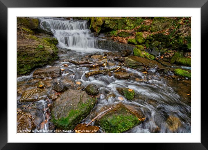Lumsdale Waterfall (1) Framed Mounted Print by Chris Drabble