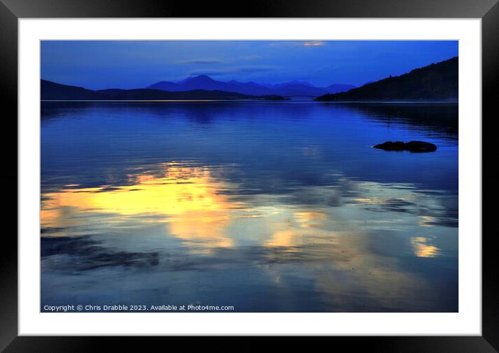 Last light on Loch Alsh Framed Mounted Print by Chris Drabble