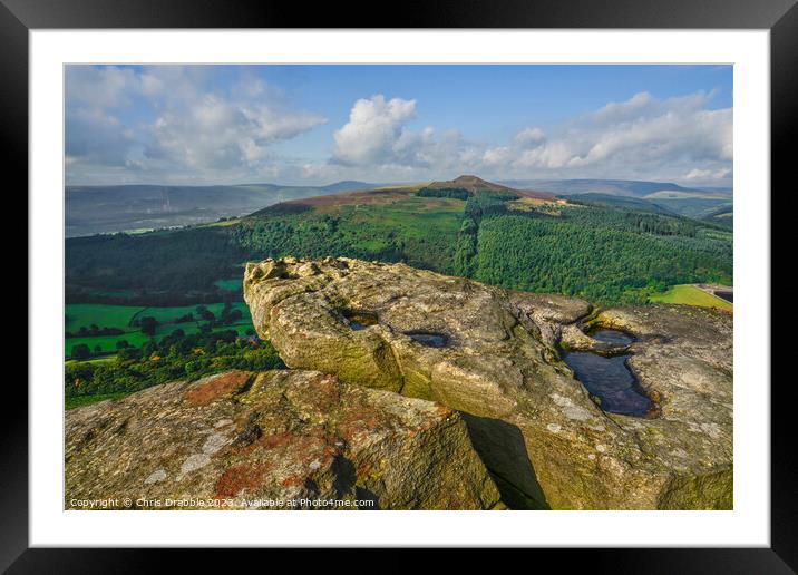 The view from Bamford Edge (4) Framed Mounted Print by Chris Drabble