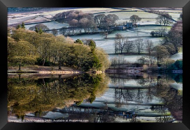 Ladybower Reflections Framed Print by Chris Drabble