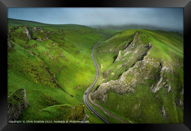 Winnats Pass early light (2) Framed Print by Chris Drabble