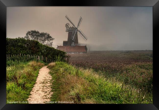 Cley-next-the-Sea , Windmill (6) Framed Print by Chris Drabble